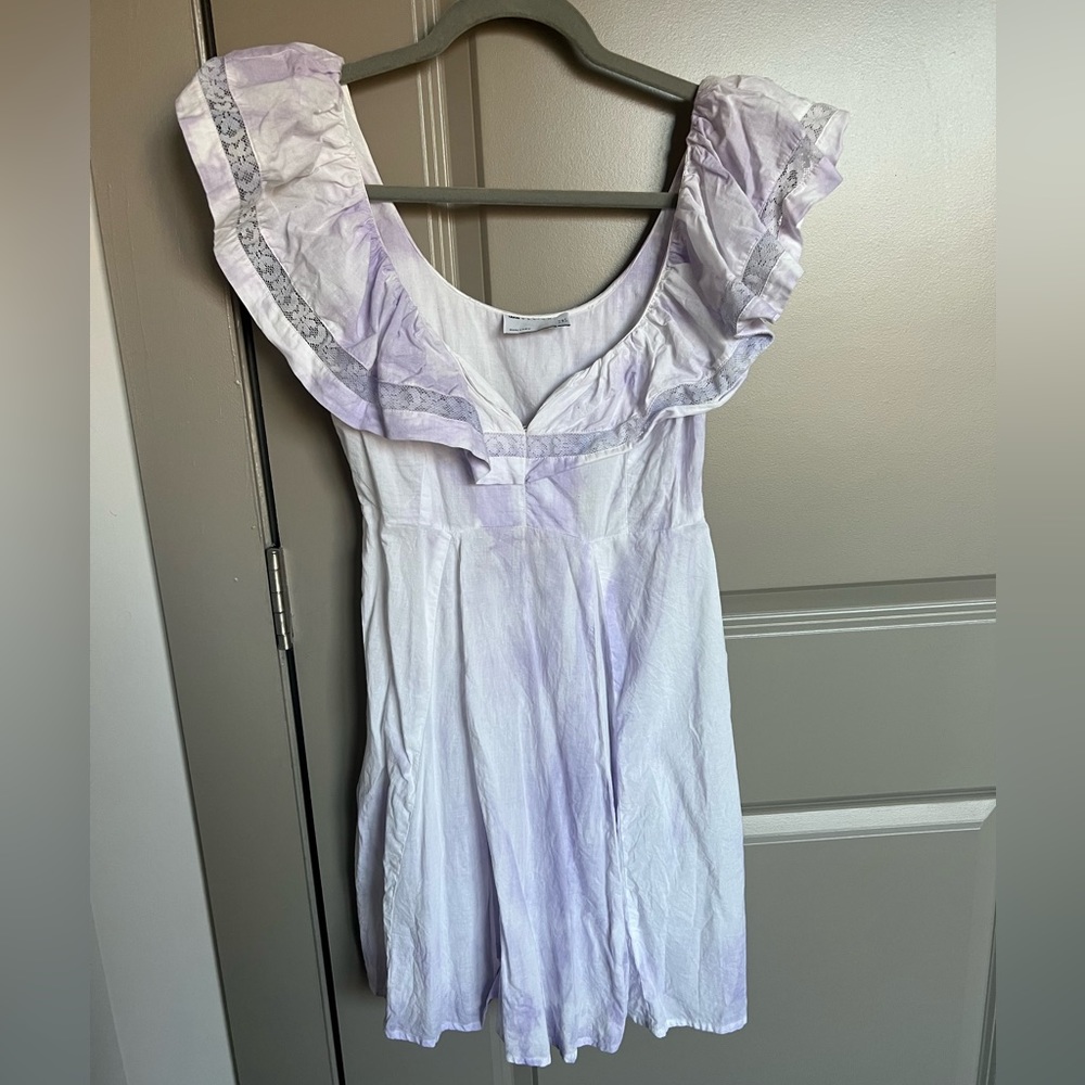 ASOS Purple Tie Dye Minidress size 4 lace detail mini sundress in tie dye print